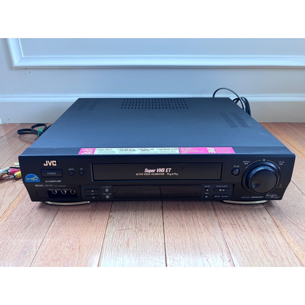 JVC HR-S3600U Super VCR Recorder/VHS Tape Player No Remote Tested WORKS!